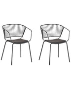 Set of 2 Dining Chairs RIGBY Metal Black