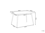Dining Table SANTIAGO White Marble 120 cm 80 cm