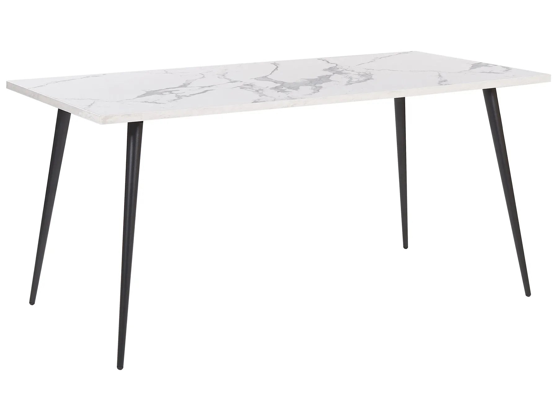 Dining Table SANTIAGO White Marble 160 cm 80 cm