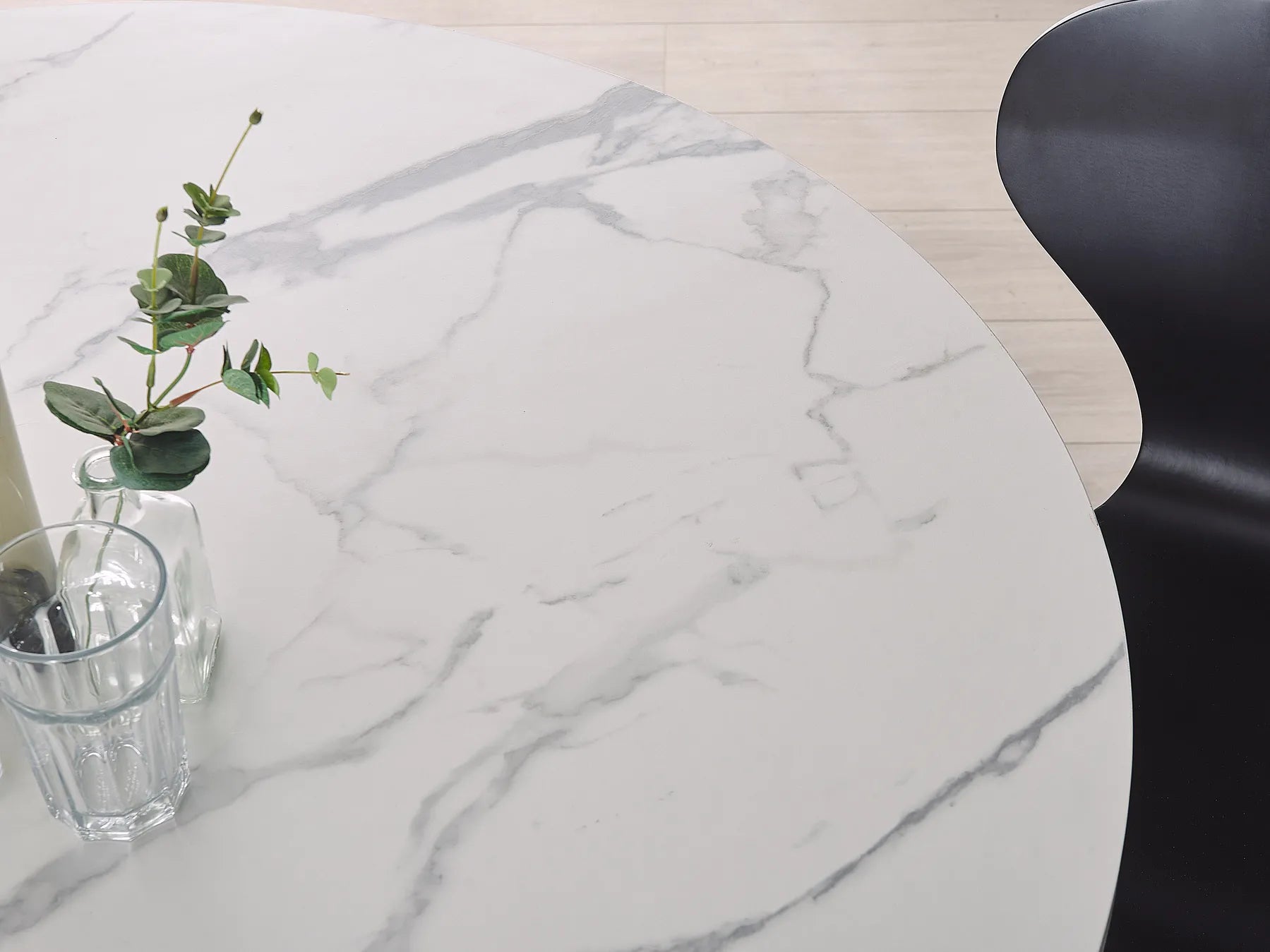 Dining Table ODEON White Marble 120 cm 120 cm