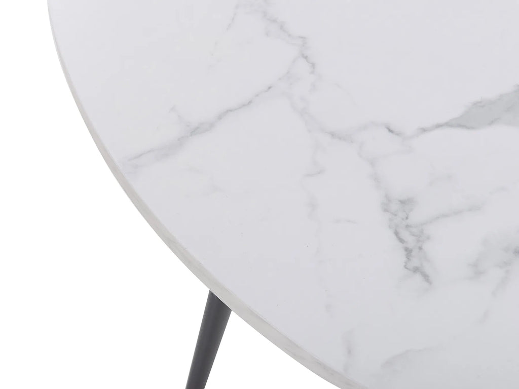 Dining Table ODEON White Marble 120 cm 120 cm