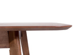 Extending Dining Table MADOX Dark Walnut 150/190 cm 90 cm