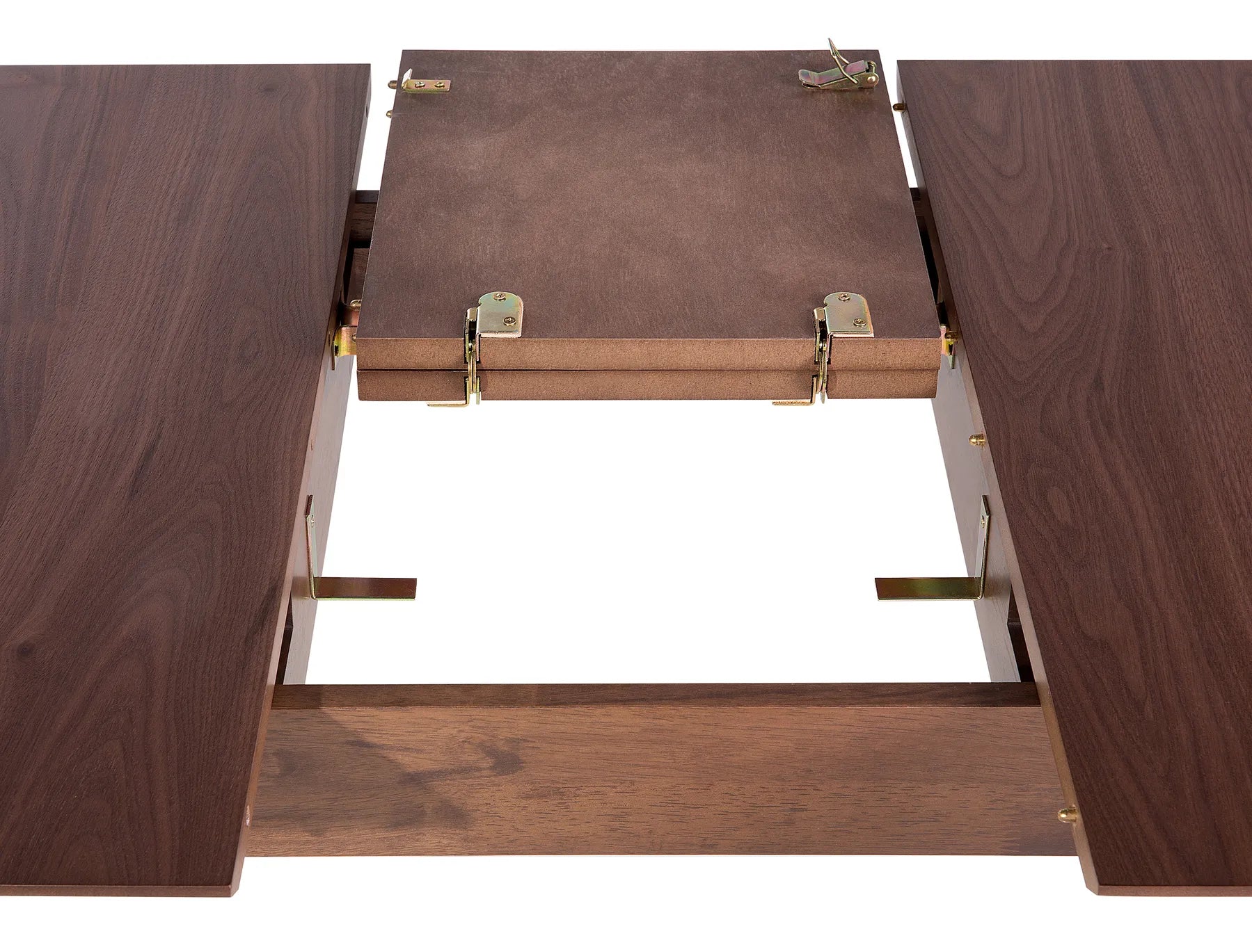 Extending Dining Table MADOX Dark Walnut 150/190 cm 90 cm