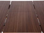 Extending Dining Table MADOX Dark Walnut 150/190 cm 90 cm