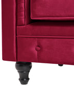Armchair CHESTERFIELD Velvet Burgundy