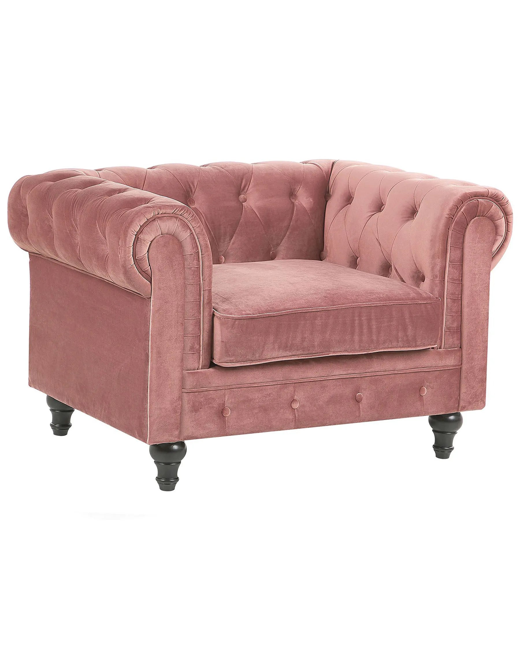 Armchair CHESTERFIELD Velvet Pink