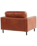 Armchair SAVALEN Faux Leather Golden Brown