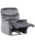 Recliner Chair ESLOV with Footrest Velvet Grey