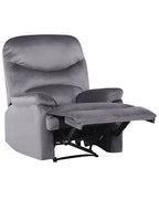 Recliner Chair ESLOV with Footrest Velvet Grey