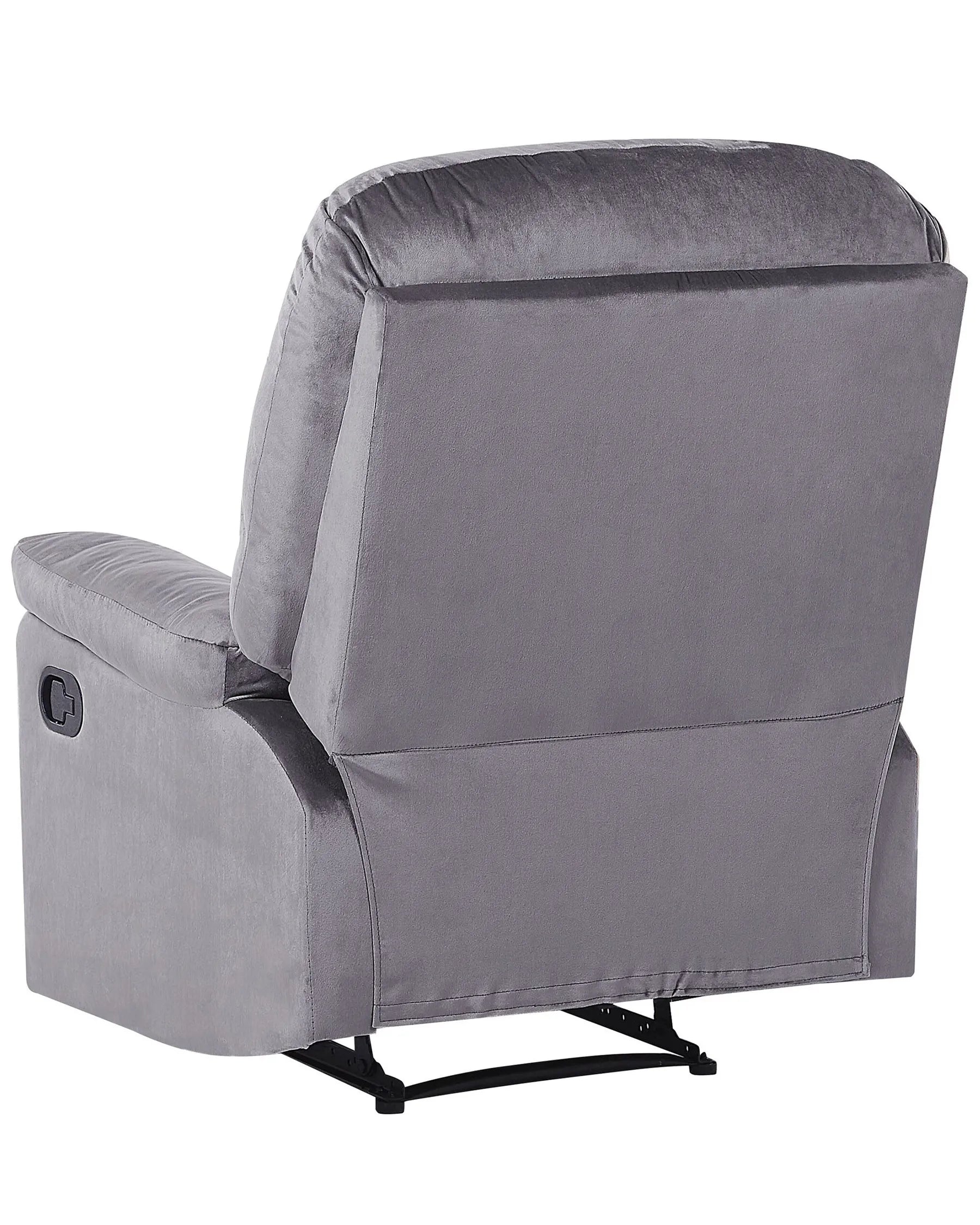 Recliner Chair ESLOV with Footrest Velvet Grey