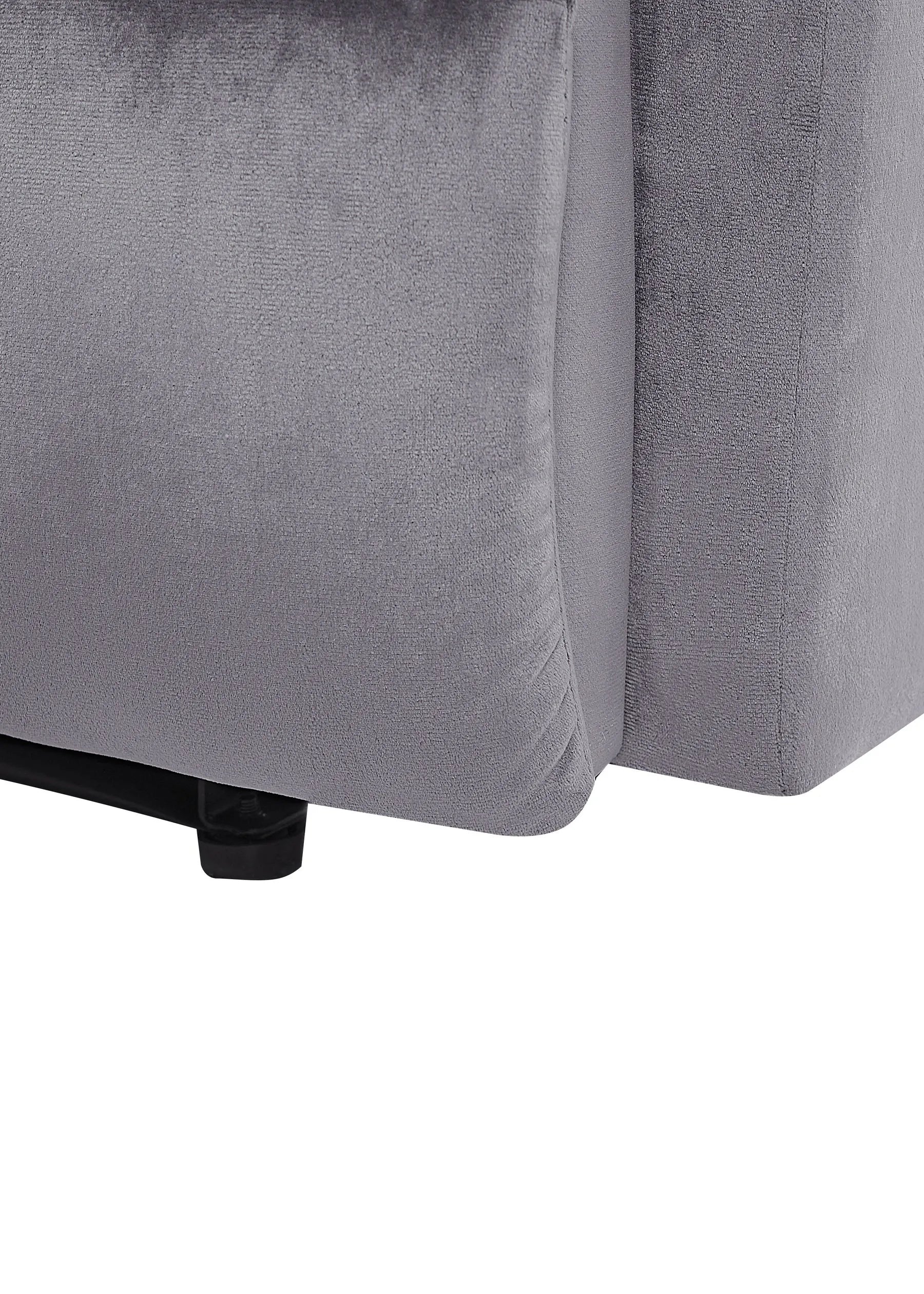 Recliner Chair ESLOV with Footrest Velvet Grey