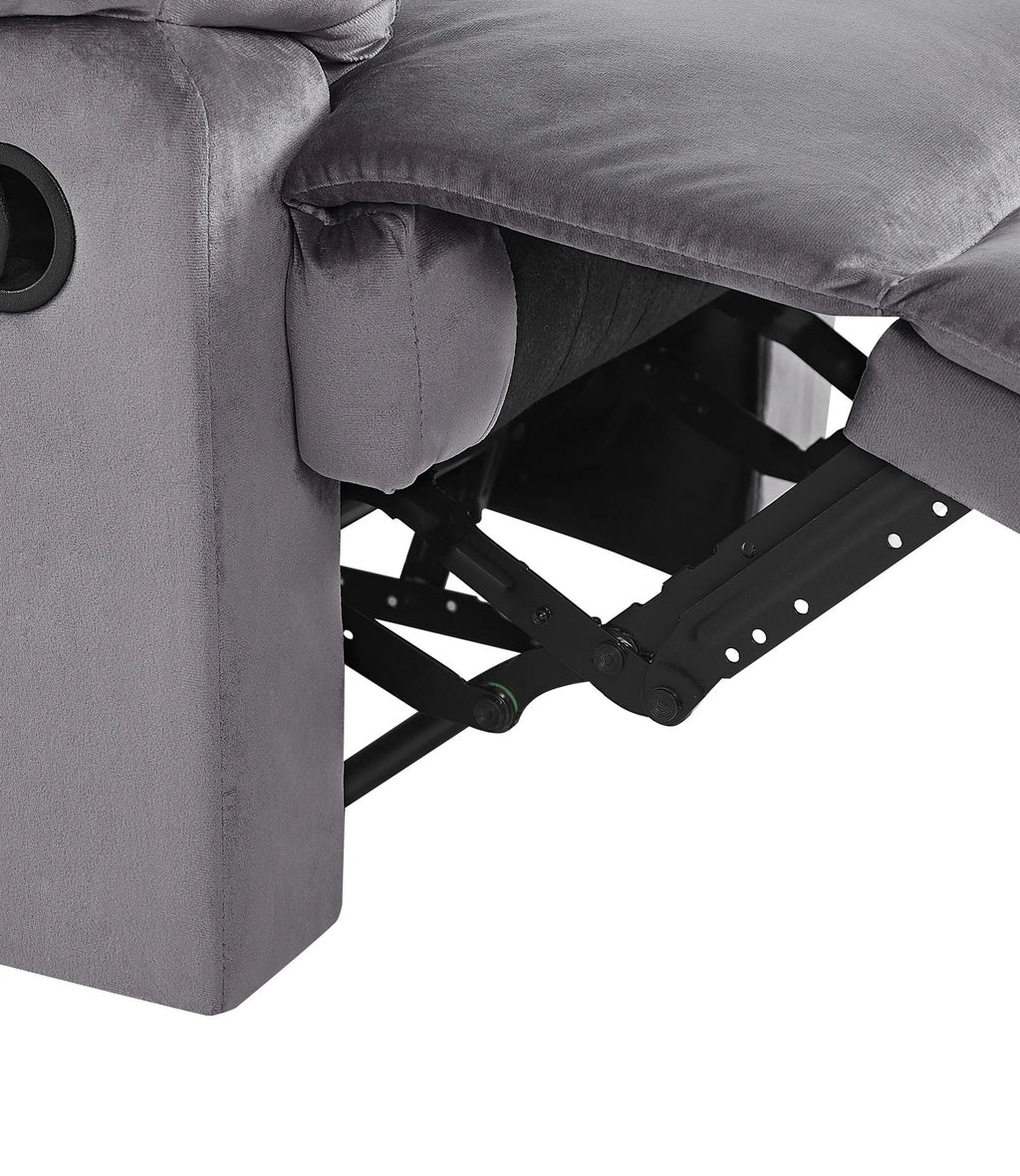 Recliner Chair ESLOV with Footrest Velvet Grey