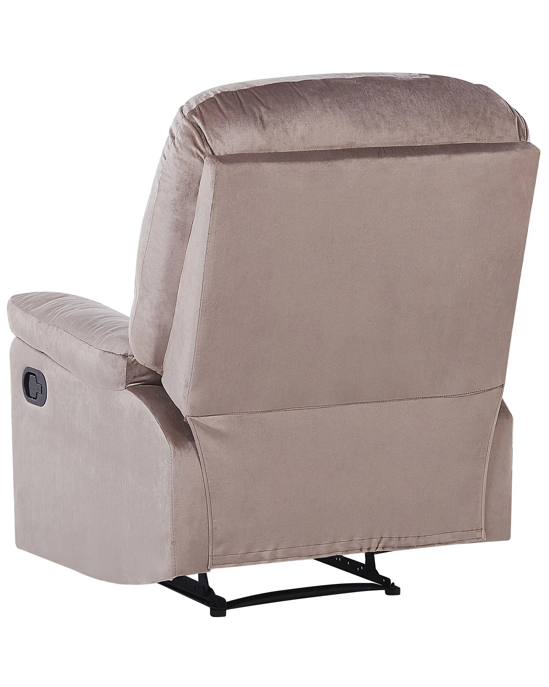 Recliner Chair ESLOV with Footrest Velvet Taupe Beige