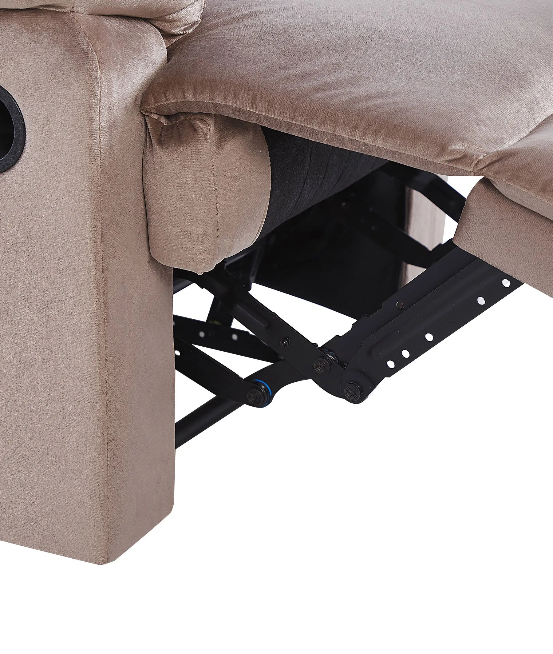 Recliner Chair ESLOV with Footrest Velvet Taupe Beige