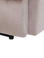 Recliner Chair ESLOV with Footrest Velvet Taupe Beige