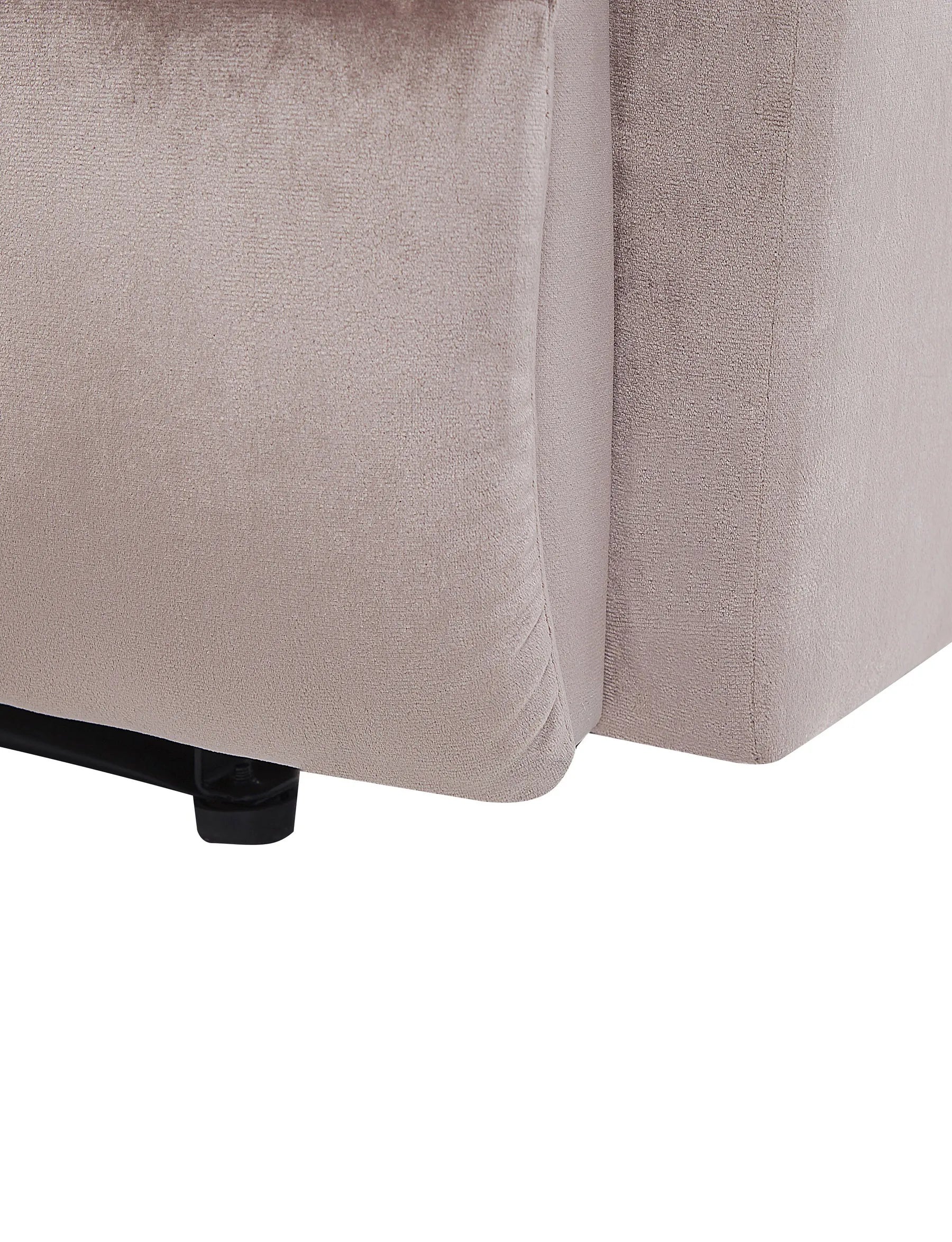 Recliner Chair ESLOV with Footrest Velvet Taupe Beige