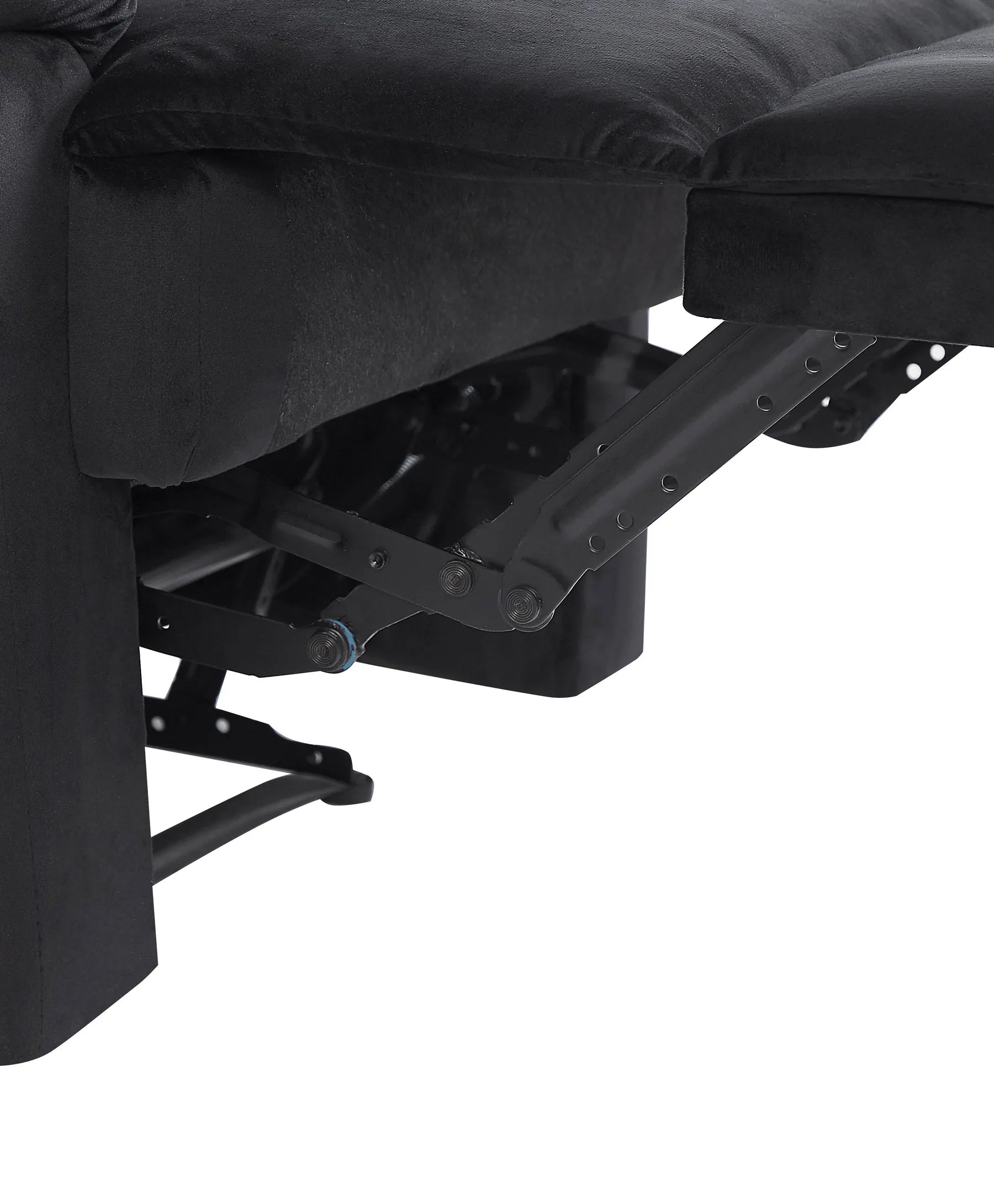 Recliner Chair ESLOV with Footrest Velvet Black