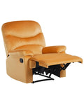Recliner Chair ESLOV with Footrest Velvet Mustard