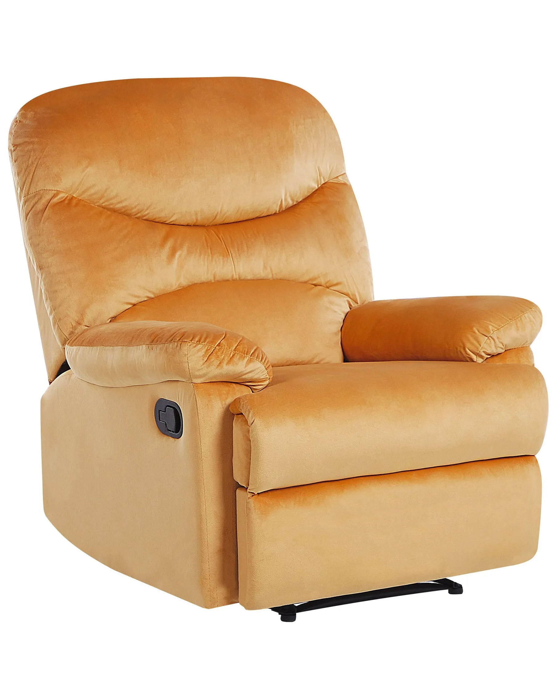 Recliner Chair ESLOV with Footrest Velvet Mustard