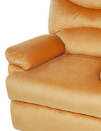 Recliner Chair ESLOV with Footrest Velvet Mustard