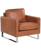 Armchair VIND Faux Leather Golden Brown