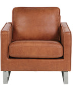 Armchair VIND Faux Leather Golden Brown