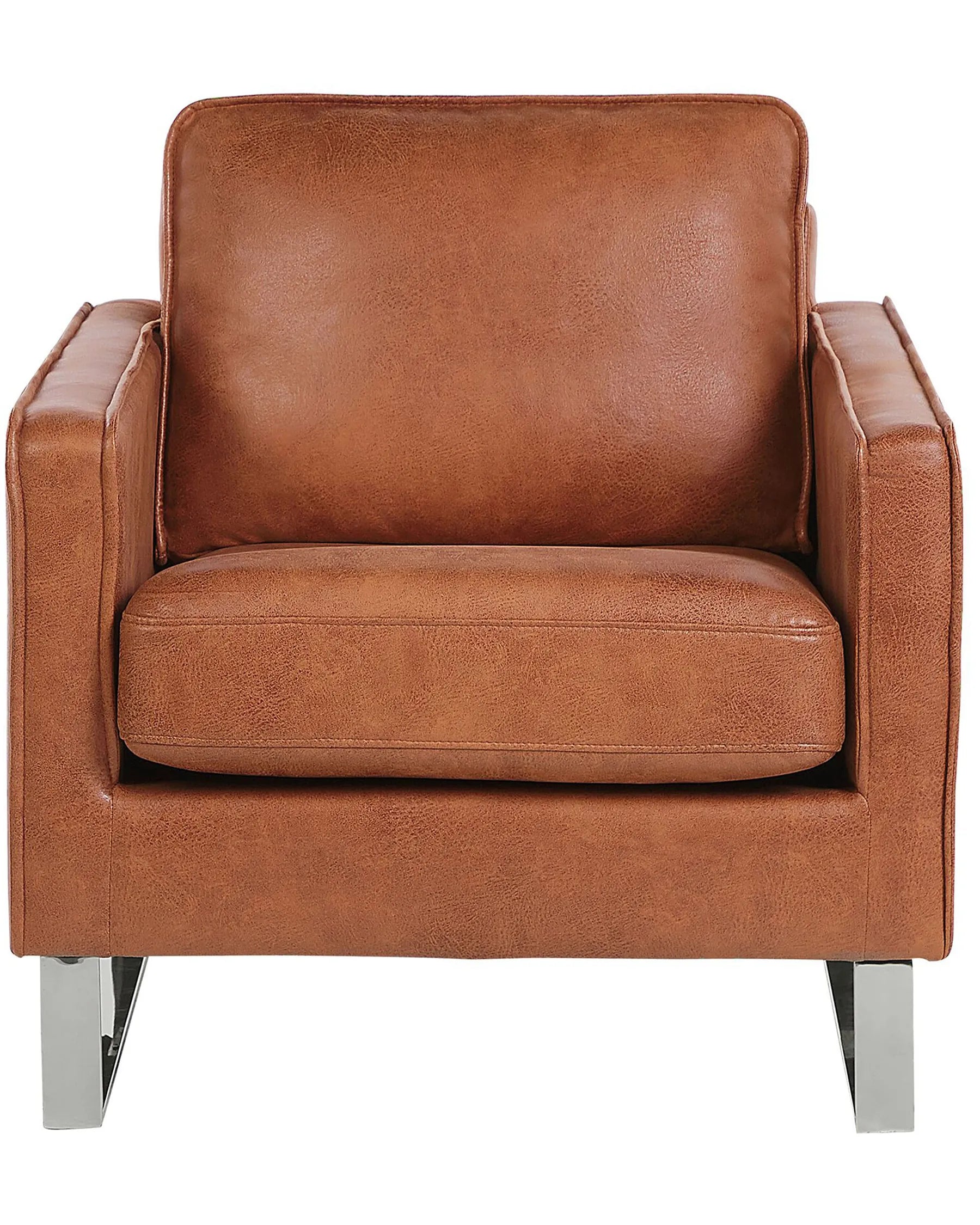 Armchair VIND Faux Leather Golden Brown