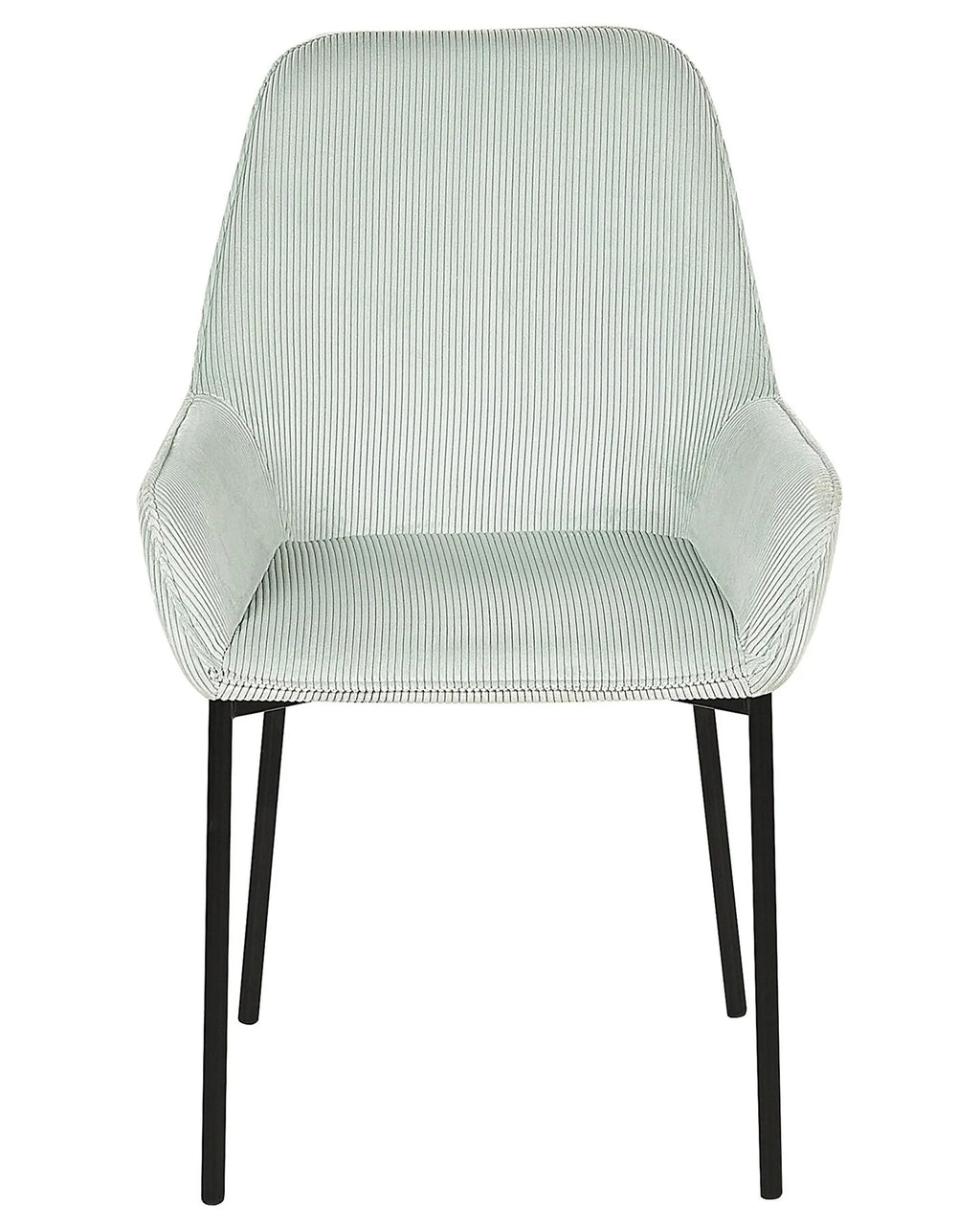 Set of 2 Dining Chairs LOVERNA Corduroy Mint Green