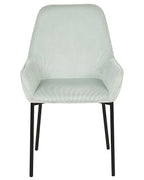Set of 2 Dining Chairs LOVERNA Corduroy Mint Green