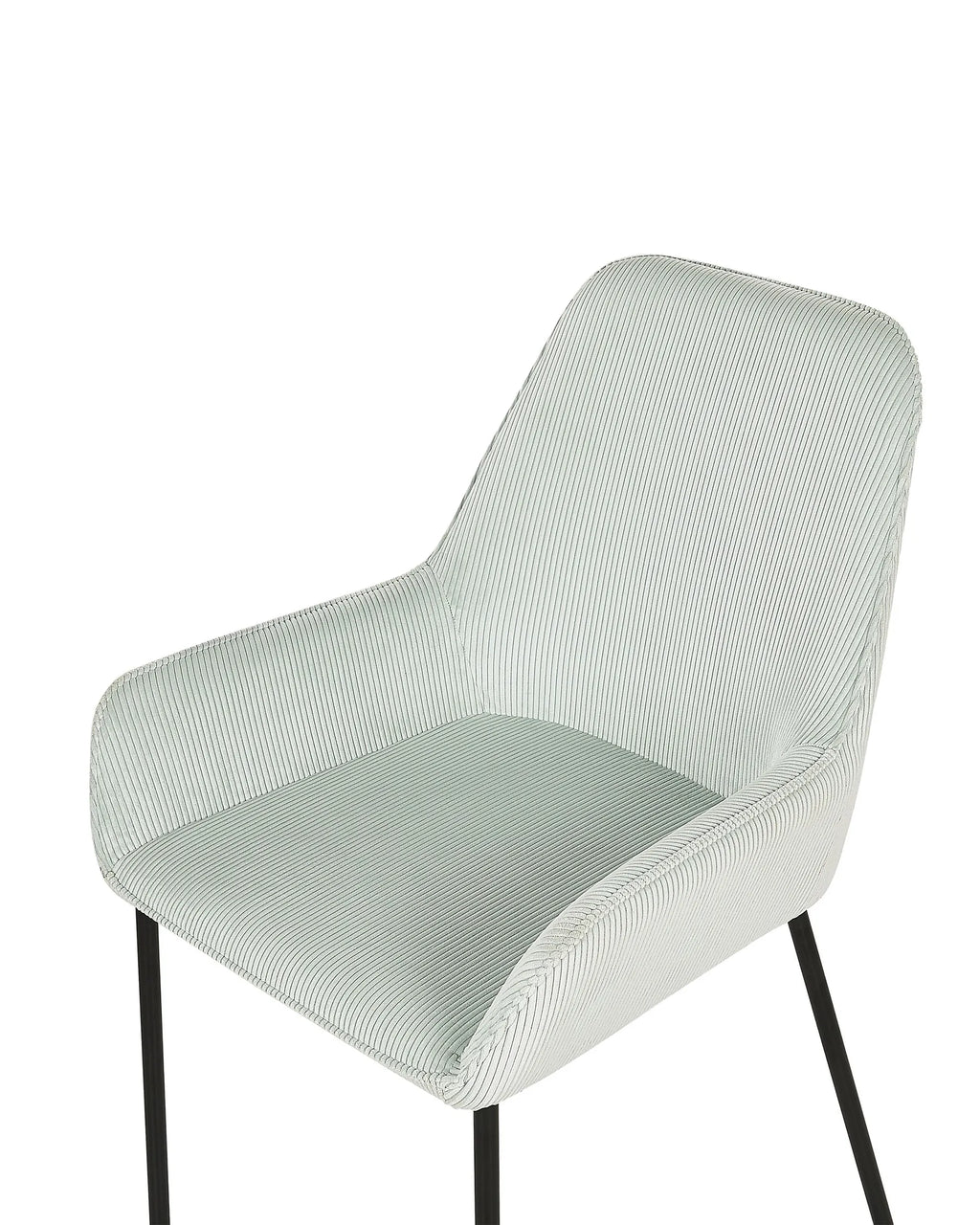 Set of 2 Dining Chairs LOVERNA Corduroy Mint Green