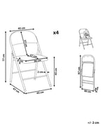 Set of 4 Folding Chairs SPARKS Black
