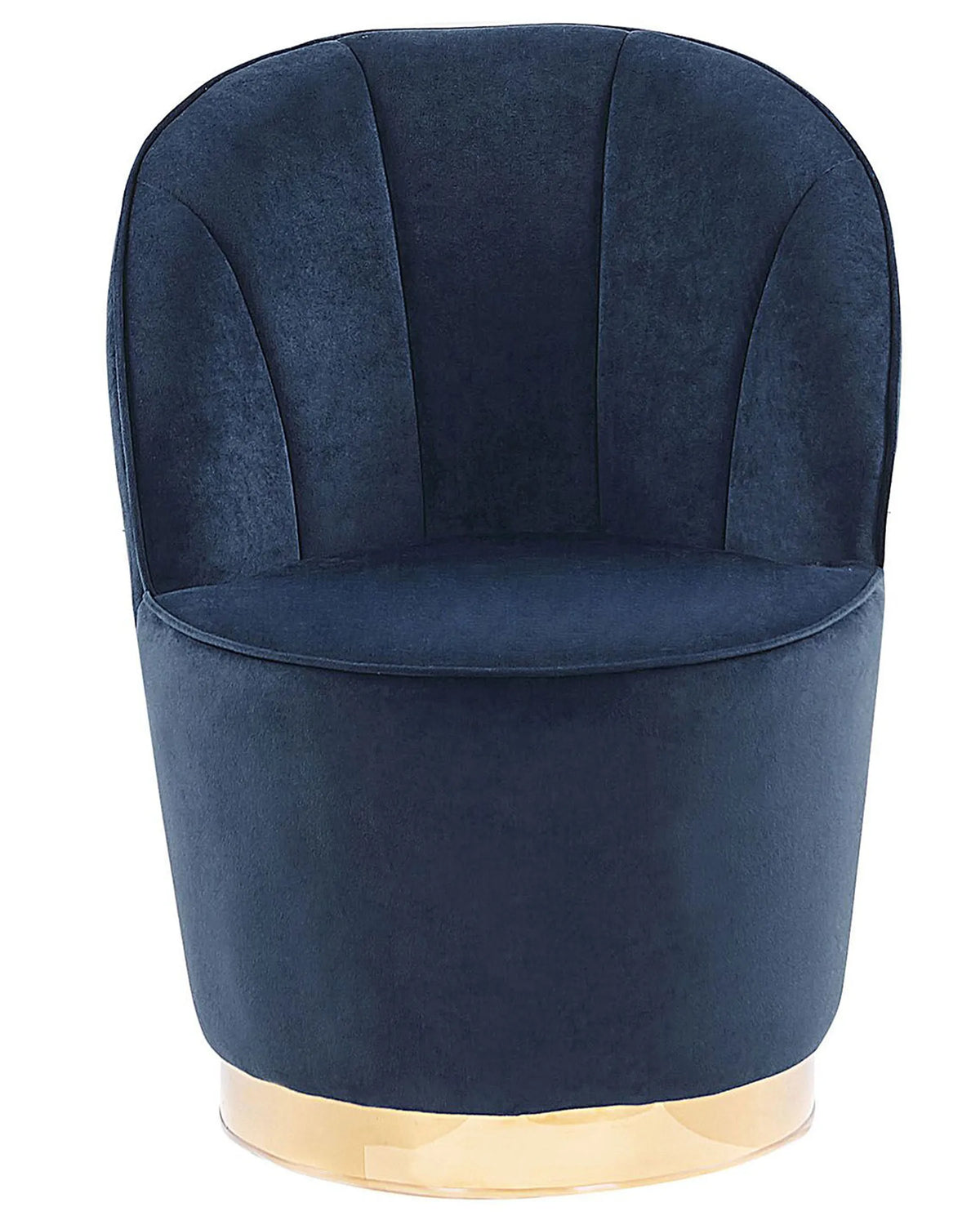 Armchair CELVIA Velvet Dark Blue – side view