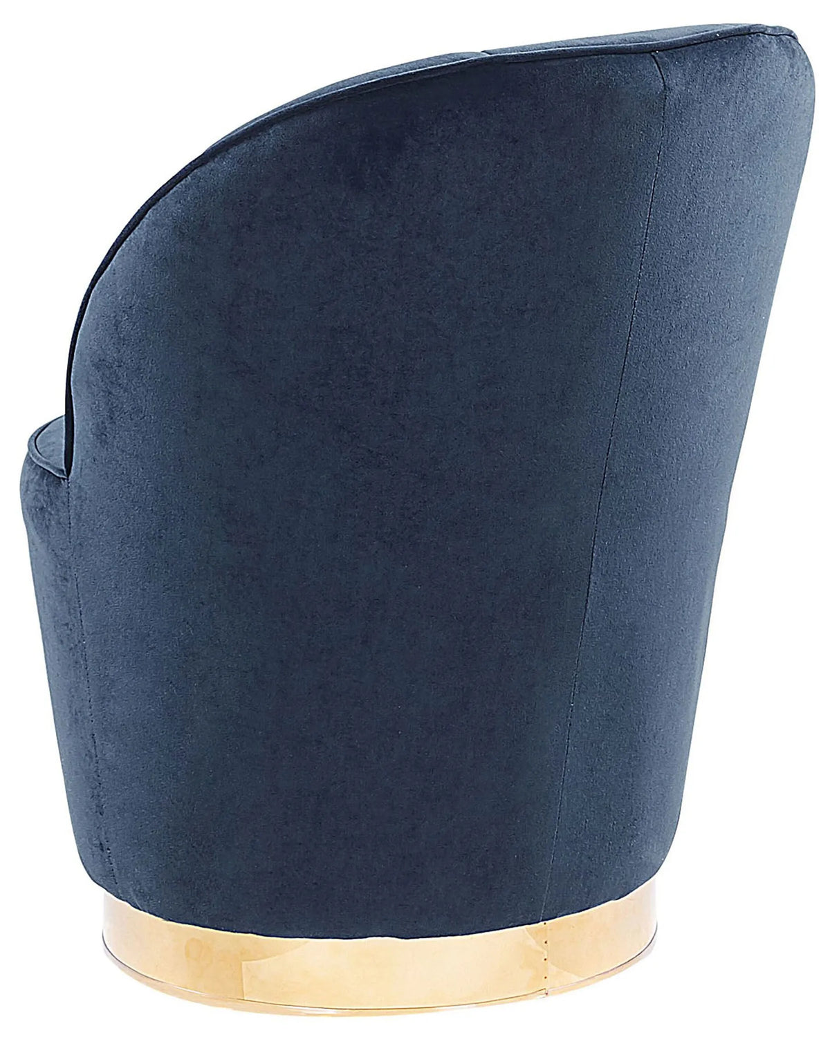 Armchair CELVIA Velvet Dark Blue – alternate side view