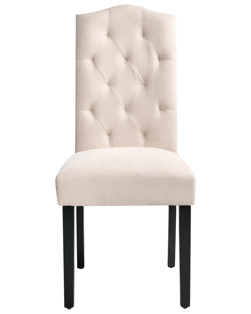 Set of 2 Dining Chairs SHIRLEY Fabric Light Beige