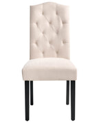 Set of 2 Dining Chairs SHIRLEY Fabric Light Beige