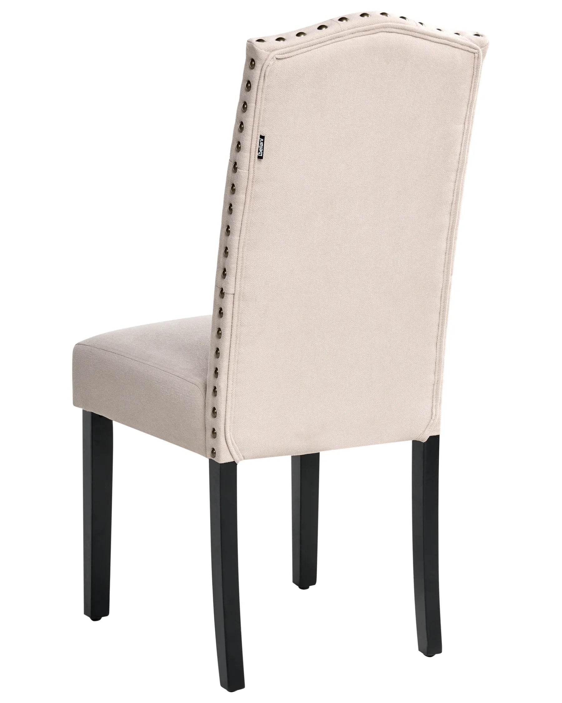 Set of 2 Dining Chairs SHIRLEY Fabric Light Beige