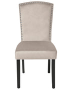 Set of 2 Dining Chairs PISECO Velvet Grey