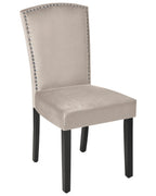 Set of 2 Dining Chairs PISECO Velvet Grey