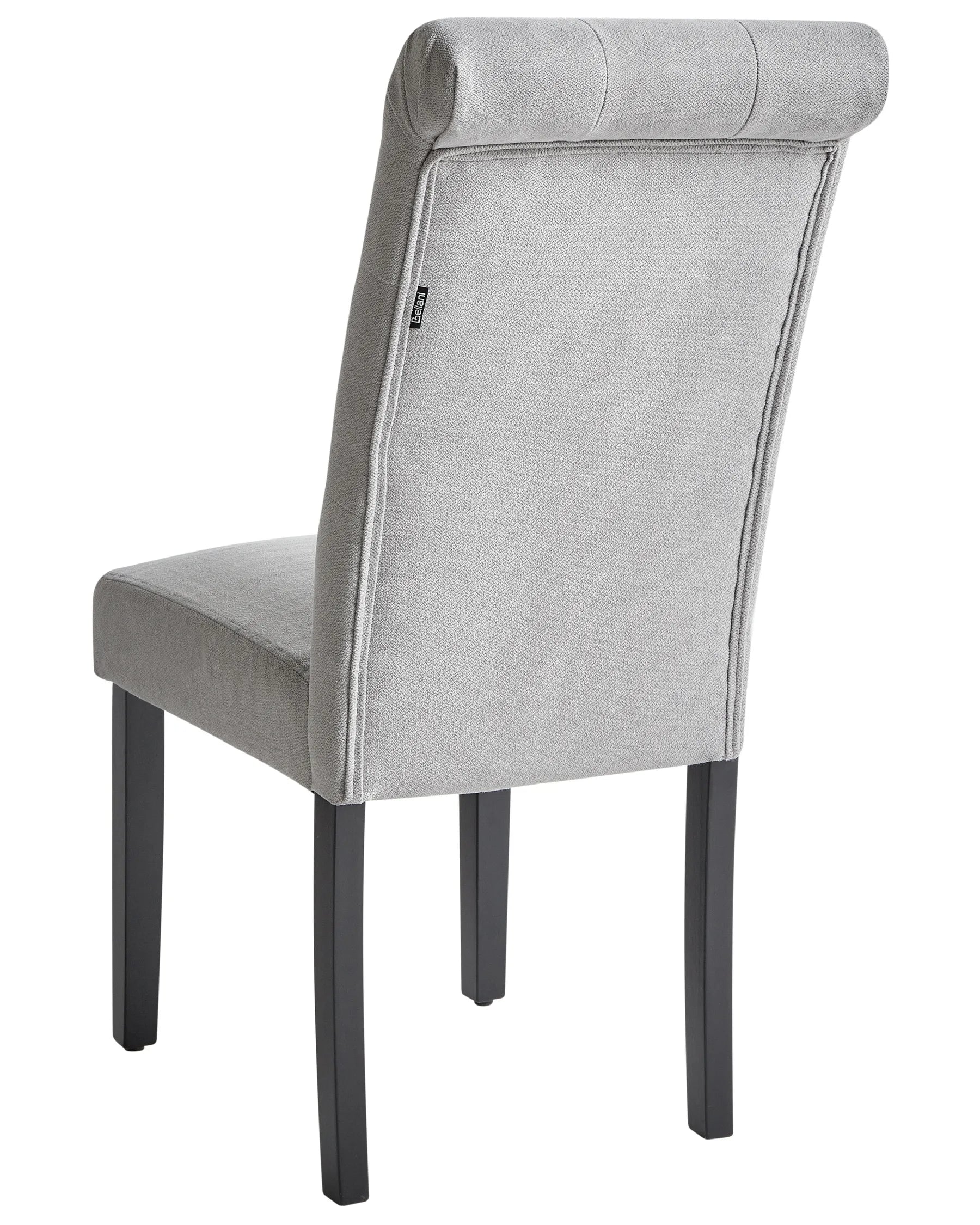 Set of 2 Dining Chairs VELVA Fabric Grey
