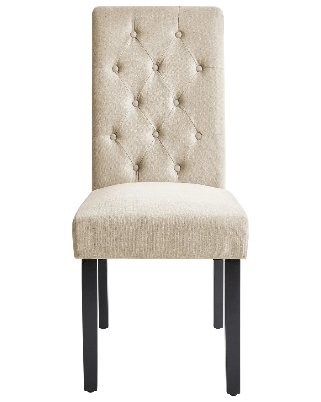 Set of 2 Dining Chairs VELVA Fabric Sand Beige