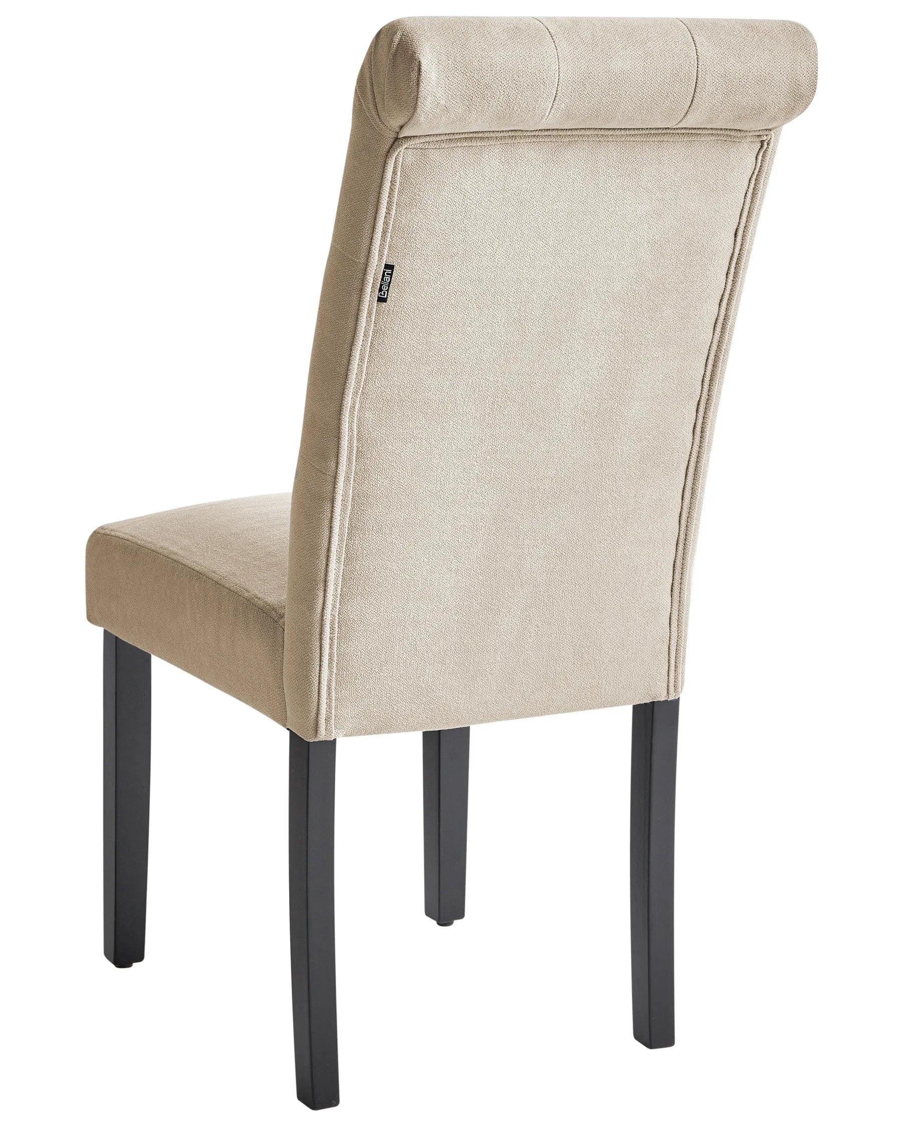 Set of 2 Dining Chairs VELVA Fabric Sand Beige