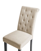 Set of 2 Dining Chairs VELVA Fabric Sand Beige