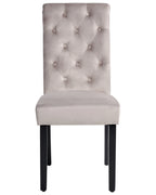 Set of 2 Dining Chairs VELVA Velvet Grey