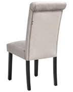 Set of 2 Dining Chairs VELVA Velvet Grey