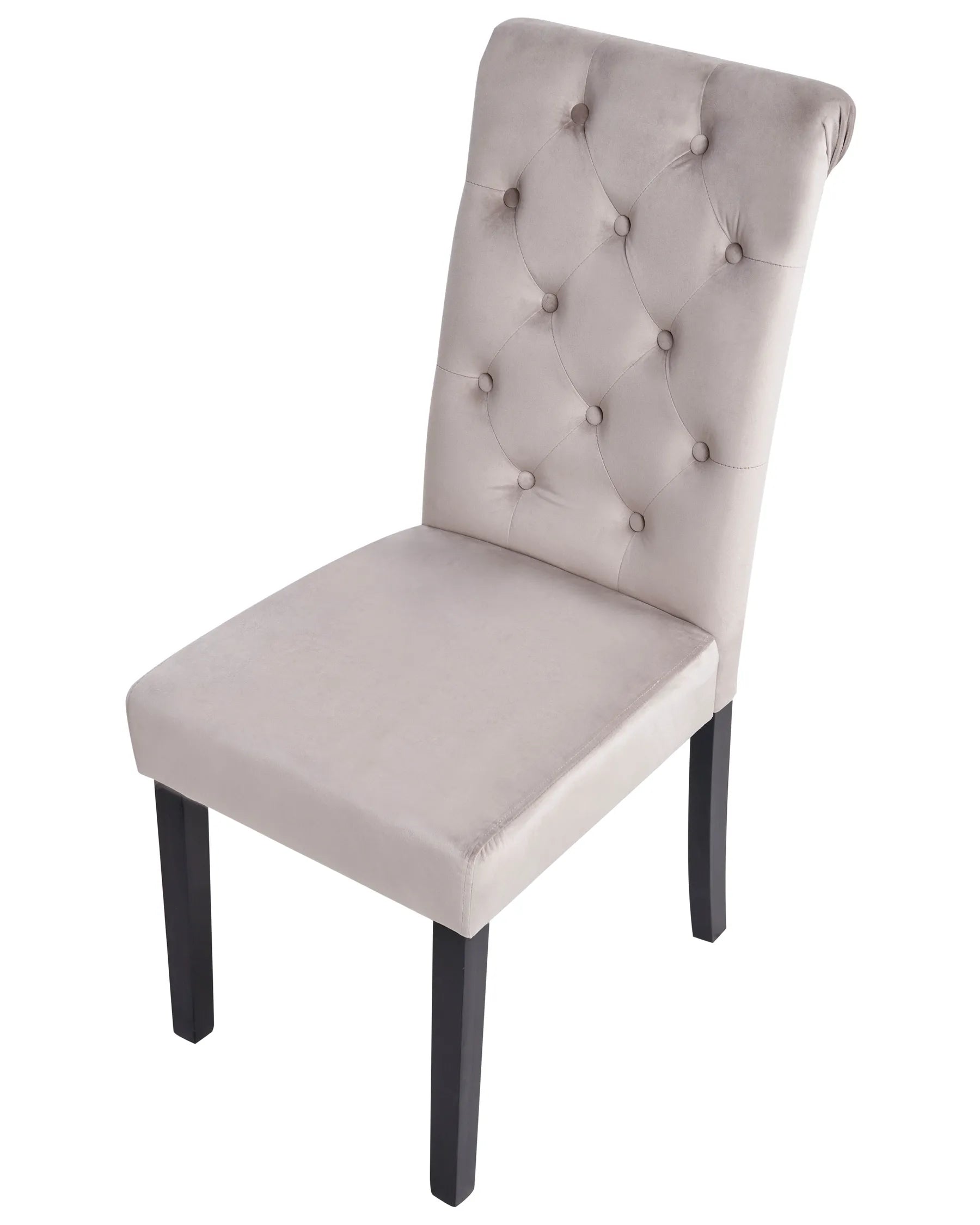 Set of 2 Dining Chairs VELVA Velvet Grey