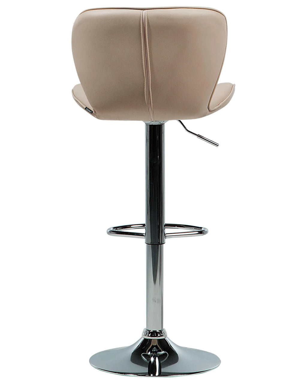 Set of 2 Bar Chairs VALETTA Faux Leather Swivel Light Beige