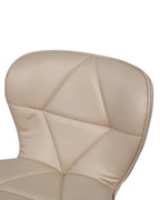Set of 2 Bar Chairs VALETTA Faux Leather Swivel Light Beige