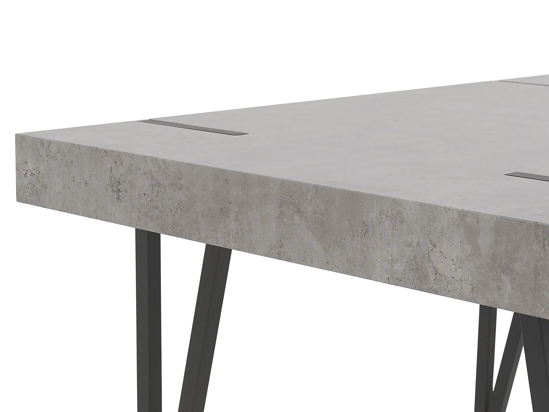 Dining Table ADENA Grey Concrete Effect 150 cm 90 cm