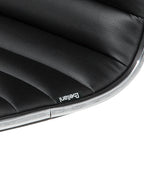 Set of 2 Bar Chairs LUCERNE Faux Leather Swivel Black