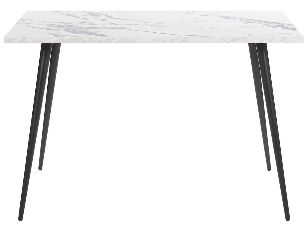 Dining Table SANTIAGO White Marble 120 cm 80 cm